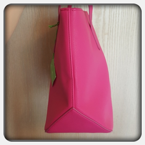 NWT Vera Bradley Fushsia Saffiano Satchel - Picture 7 of 7